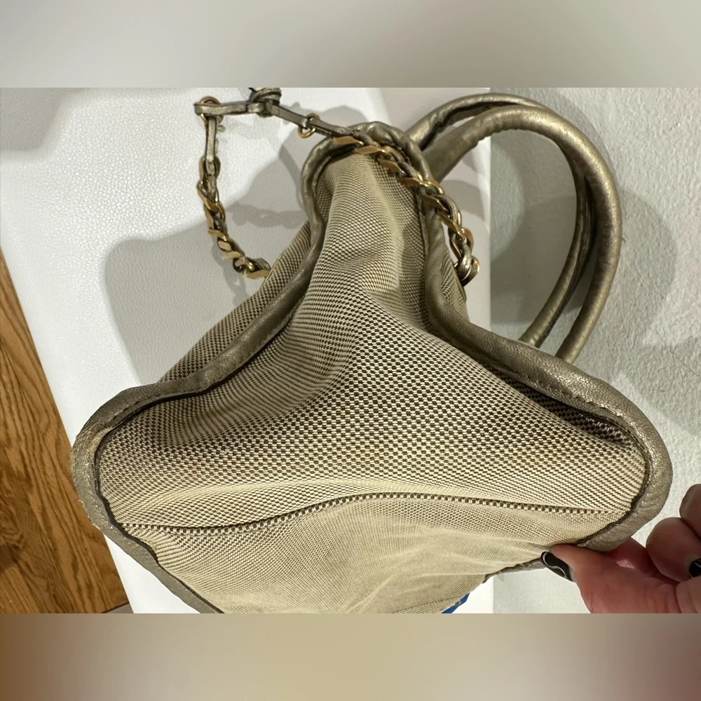 Chloe Metallic Champagne Satchel Bag - Picture 9 of 15